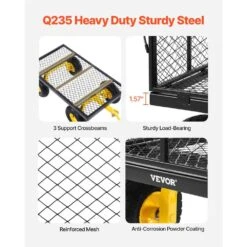 900 Lbs. 3.45 Cu. Ft. Heavy Duty Steel, Garden Cart, Garden Wagon Cart On Wheels, Outdoor Metal Yard Utility Wagon Carts 13 900 Lbs. 3.45 Cu. Ft. Heavy Duty Steel, Garden Cart, Garden Wagon Cart On Wheels, Outdoor Metal Yard Utility Wagon Carts -Patio Furniture Shop vevor garden carts zxhytchh900l1ua7kv0 1f 1000