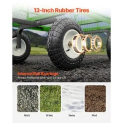 1200 Lbs. 9.03 Cu. Ft. Steel Garden Cart Pullable Garden Wagon Yard Cart 2 In 1 Outdoor Metal Utility Wagon Yard Trailer -Patio Furniture Shop vevor garden carts zxhytcls1200cpjjev0 44 1000