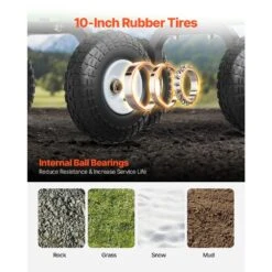 900 Lbs. 4.52 Cu. Ft. Steel, Garden Cart On Wheels, Pullable Garden Wagon Yard Cart, Outdoor Metal Utility Wagon -Patio Furniture Shop vevor garden carts zxhytcls900bg0tn3v0 44 1000