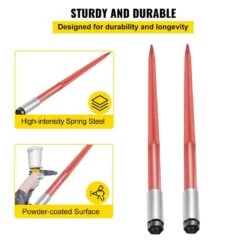 43 In. 1-3/4 In. Wide Square Hay Bale Spear Spike Garden Fork 3000 Lbs. Capacity, Red Coated (2-Pieces) -Patio Furniture Shop vevor garden forks cm45x1100 30002pcv0 4f 1000