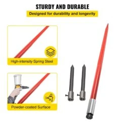 Hay Spear 49 In. Bale Spear 3000 Lbs. Capacity Bale Spike Quick Attach Square Hay Bale Spears 1 3/4 In. Wide Garden Fork -Patio Furniture Shop vevor garden forks cm45x12503000dtt1v0 4f 1000
