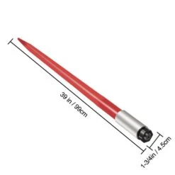 Pair Hay Bale Spear 39 In. Garden Fork Spike 1-3/4 In. 3000 Lbs. Red With Hex Nut Sleeve For Bucket Tractor Loader -Patio Furniture Shop vevor garden forks cm45x990 30002pcsv0 76 1000