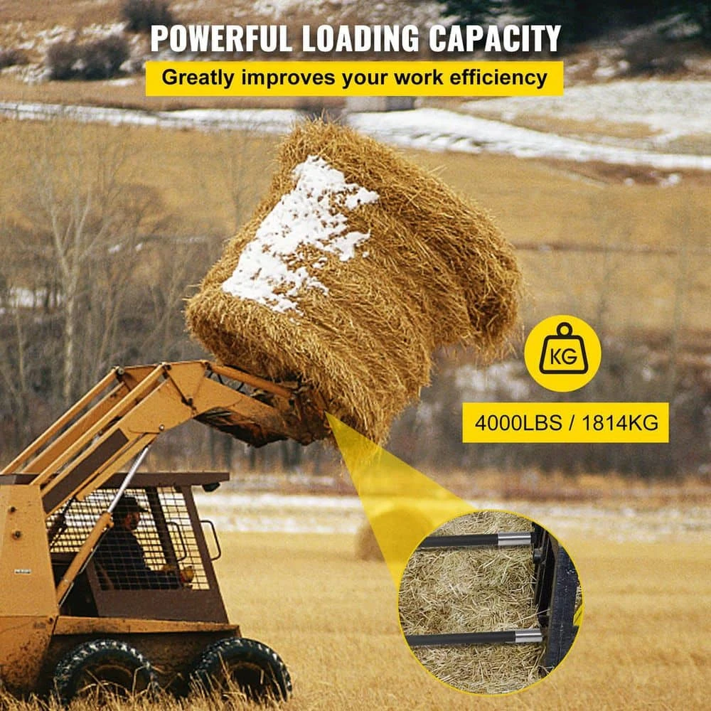 49 In. Hay Spear Spike Quick Attach Garden Forks 4000 Lbs. With Hex Nut And Sleeve For Buckets Tractors (2-Pieces) 6 49 In. Hay Spear Spike Quick Attach Garden Forks 4000 Lbs. With Hex Nut And Sleeve For Buckets Tractors (2-Pieces) - Image 4