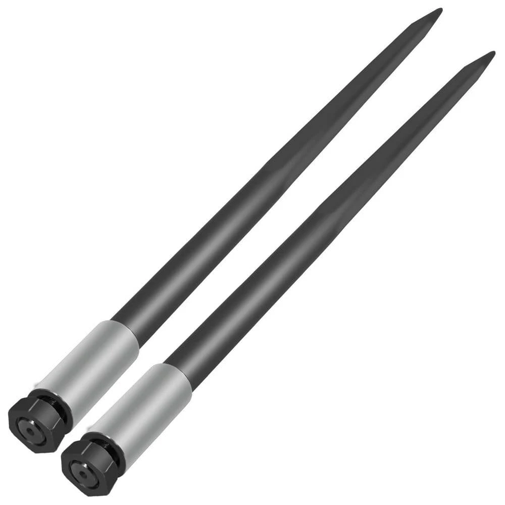 49 In. Hay Spear Spike Quick Attach Garden Forks 4000 Lbs. With Hex Nut And Sleeve For Buckets Tractors (2-Pieces) 3 49 In. Hay Spear Spike Quick Attach Garden Forks 4000 Lbs. With Hex Nut And Sleeve For Buckets Tractors (2-Pieces)