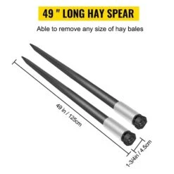 49 In. Hay Spear Spike Quick Attach Garden Forks 4000 Lbs. With Hex Nut And Sleeve For Buckets Tractors (2-Pieces) 16 49 In. Hay Spear Spike Quick Attach Garden Forks 4000 Lbs. With Hex Nut And Sleeve For Buckets Tractors (2-Pieces) -Patio Furniture Shop vevor garden forks cm49yc4000dtt2z01v0 76 1000