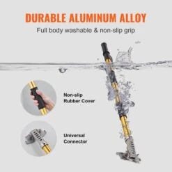 Drywall Flat Box Handle 40- 64 In. Anodized Aluminum Flat Finishing 5-Section Length Adjustable Handle Garden Trowel -Patio Furniture Shop vevor garden trowels gqpshsbyc4064mwtcv0 44 1000