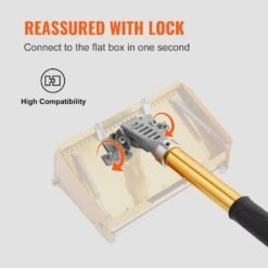 Drywall Flat Box Handle 40- 64 In. Anodized Aluminum Flat Finishing 5-Section Length Adjustable Handle Garden Trowel -Patio Furniture Shop vevor garden trowels gqpshsbyc4064mwtcv0 4f 1000