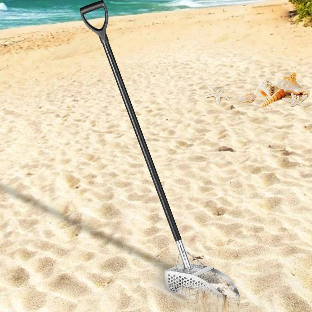 Metal Detector Sand Scoop 45.3 In. Garden Trowel Stainless Steel Metal Detecting Beach Sand Scoop Beach Metal Scoop 10 Metal Detector Sand Scoop 45.3 In. Garden Trowel Stainless Steel Metal Detecting Beach Sand Scoop Beach Metal Scoop - Image 8