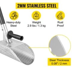 Metal Detector Sand Scoop 45.3 In. Garden Trowel Stainless Steel Metal Detecting Beach Sand Scoop 12 Metal Detector Sand Scoop 45.3 In. Garden Trowel Stainless Steel Metal Detecting Beach Sand Scoop -Patio Furniture Shop vevor garden trowels jbxgsct10 5 1bhwvv0 4f 1000