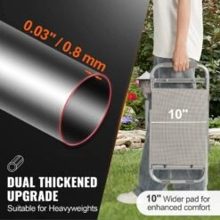 Folding Garden Kneeler And Seat, 330 Lbs. Load Capacity, 10 In. EVA Wide Pad, Portable Garden Stool, Tool Bag -Patio Furniture Shop vevor gardening tool accessories ycgdjhs1010invzh5v0 4f 1000