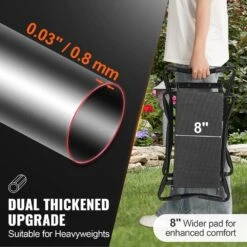 Folding Garden Kneeler And Seat, 330 Lbs. Load Capacity, 8 In. EVA Wide Pad, Portable Garden Stool, Tool Bag -Patio Furniture Shop vevor gardening tool accessories ycgdjls88inchpdmjv0 4f 1000