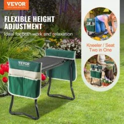 Folding Garden Kneeler And Seat, 330 Lbs. Load Capacity, 8 In. EVA Wide Pad, Portable Garden Stool, Tool Bag -Patio Furniture Shop vevor gardening tool accessories ycgdjls88inchpdmjv0 c3 1000