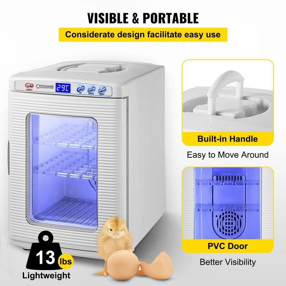 Reptile Incubator 13 In. X 15 In. X 19 In. Digital Cooling, Heating Reptile Egg Incubator For Reptiles, White Greenhouse 7 Reptile Incubator 13 In. X 15 In. X 19 In. Digital Cooling, Heating Reptile Egg Incubator For Reptiles, White Greenhouse - Image 5