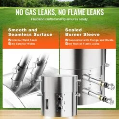 Propane Melting Furnace Kit, 16KG/35lbs Gas Metal Melting Furnace Kit, Dual Burner Foundry Home Kiln With Crucibles -Patio Furniture Shop vevor grill burners bwrjlshqsymg2gmygv0 44 1000