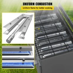 Replacement U Burner Stainless Steel Grill Burners 3 Packs BBQ Burners Replacement With Evenly Burn BBQ Replacement Part -Patio Furniture Shop vevor grill burners bxgrsq49rr1n6l1ubv0 1f 1000