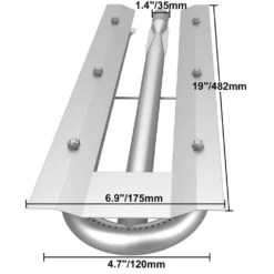 Replacement U Burner Stainless Steel Grill Burners 3 Packs BBQ Burners Replacement With Evenly Burn BBQ Replacement Part -Patio Furniture Shop vevor grill burners bxgrsq49rr1n6l1ubv0 76 1000