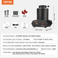 Gold Melting Furnace, 1350W Electric Digital Smelting Furnace, 2102℉/1150℃ Electric Melting Furnace 16 Gold Melting Furnace, 1350W Electric Digital Smelting Furnace, 2102℉/1150℃ Electric Melting Furnace -Patio Furniture Shop vevor grill burners cgxdrjl3kg1kgtethv1 76 1000