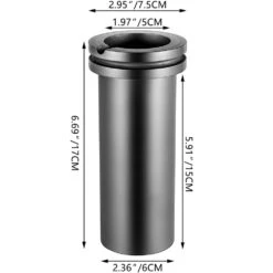 High Purity Graphite Crucible, 3 Kg Graphite Furnace, Double Ring Graphite Crucible For Melting Metal Gold Silver -Patio Furniture Shop vevor grill burners smgg3kgsh00000001v0 fa 1000