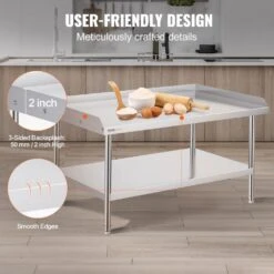 Stainless Steel Equipment Grill Stand 48 X 30 X 26 In. Stainless Table With Adjustable Undershelf Grill Stand Table -Patio Furniture Shop vevor grill carts sbsktbd4830inxaetv0 1f 1000