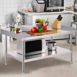 Stainless Steel Equipment Grill Stand 48 X 30 X 26 In. Stainless Table With Adjustable Undershelf Grill Stand Table -Patio Furniture Shop vevor grill carts sbsktbd4830inxaetv0 31 1000