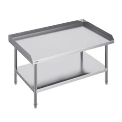 Stainless Steel Equipment Grill Stand 48 X 30 X 26 In. Stainless Table With Adjustable Undershelf Grill Stand Table