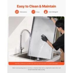 Stainless Steel Griddle 36 In. X 22 In. Universal Flat Top Rectangular Plate BBQ Charcoal Non-Stick Grill For Camping -Patio Furniture Shop vevor grill griddles bxgrslpdgg0000000v0 44 1000