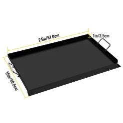 Carbon Steel Griddle 16 In. X 24 In. Griddle Flat Top Plate With Handles Rectangular Flat Top Grill With Drain Hole -Patio Furniture Shop vevor grill griddles rqsklypd16x243yz3v0 76 1000