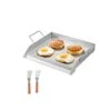 Stainless Steel Griddle 18 In. X 16 In. Universal Flat Top Rectangular Grills With 2 Handles And Grease Groove, Silver 2 Stainless Steel Griddle 18 In. X 16 In. Universal Flat Top Rectangular Grills With 2 Handles And Grease Groove, Silver -Patio Furniture Shop vevor grill griddles skjpdjg16x18yc001v0 64 1000