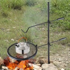 Swivel Campfire Grill Portable Camp Fire Racks 360° Adjustable Open Fire Outdoor Cooking Equipment -Patio Furniture Shop vevor grill racks lsyykjdgl1414cjxov0 31 1000