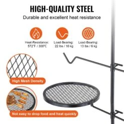 Swivel Campfire Grill Portable Camp Fire Racks 360° Adjustable Open Fire Outdoor Cooking Equipment -Patio Furniture Shop vevor grill racks lsyykjdgl1414cjxov0 4f 1000