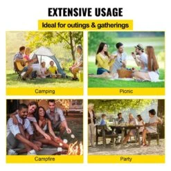 Grill Grate 24 In. X 24 In. Single Layer Open Fire Heavy-Duty Steel Campfire Swivel Grill With Heat Dissipation Handle -Patio Furniture Shop vevor grill racks skjkdjjxdcxzshqv6v0 fa 1000