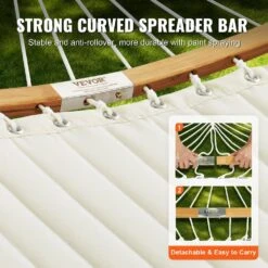 Double Quilted Fabric Hammock 12 FT Double Hammock With Curved Spreader Bars 2-Person Quilted Hammock 13 Double Quilted Fabric Hammock 12 FT Double Hammock With Curved Spreader Bars 2-Person Quilted Hammock -Patio Furniture Shop vevor hammock chairs hfdcmbscsbdzjy16nv0 1f 1000