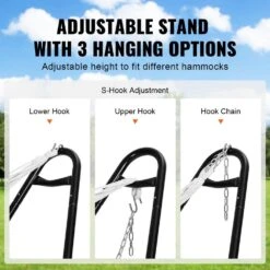8-13 Ft. Hammock Stand Fits Universal 2-Person Metal Hammock Stand Adjustable Heavy Duty 550 Lbs. -Patio Furniture Shop vevor hammock stands cxdcjcxjs118h5rlyv0 4f 1000