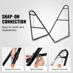 7.5-13.5 Ft. Hammocks Fits Universal 2-Person Metal Hammock Stand Adjustable Heavy Duty 550 Lbs. Capacity Hammock Stand -Patio Furniture Shop vevor hammock stands cxdcjcxjs124vyemhv0 44 1000
