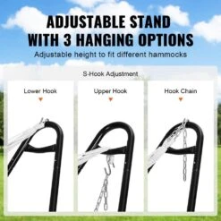 7.5-13.5 Ft. Hammocks Fits Universal 2-Person Metal Hammock Stand Adjustable Heavy Duty 550 Lbs. Capacity Hammock Stand -Patio Furniture Shop vevor hammock stands cxdcjcxjs124vyemhv0 4f 1000