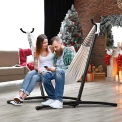 9-12.6 Ft. Metal Hammock Stand Heavy Duty Adjustable Hooks Hammock Frame 450 Lbs. Capacity -Patio Furniture Shop vevor hammock stands xxxdcjxxxjs16jsz5v0 31 1000