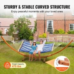 9-13 Ft. Wood Hammock Stand 166.1 L In. X 47.2 W In. X 50.3 H In. 475 Lbs. Capacity -Patio Furniture Shop vevor hammock stands xxxdcjxxxmz1y79iev0 1f 1000
