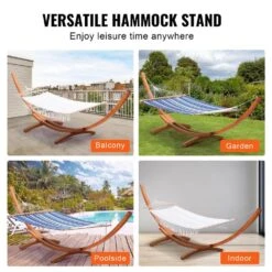 9-13 Ft. Wood Hammock Stand 166.1 L In. X 47.2 W In. X 50.3 H In. 475 Lbs. Capacity -Patio Furniture Shop vevor hammock stands xxxdcjxxxmz1y79iev0 44 1000
