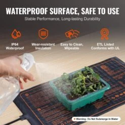 10 In. X 20.75 In. Seedling Mat With Thermostat Heat Mats (1-Pack) MET-Certified Waterproof Heating Pad -Patio Furniture Shop vevor heat mats ymjrd10x20754l51rv1 44 1000