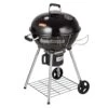 22 In. Kettle Charcoal Grill With Porcelain-Enameled Lid,Bowl,Slide Out Ash Catcher Thermometer Kettle Grill,Black