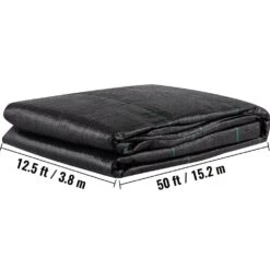 Geotextile Fabric 12.5 Ft. X 50 Ft. Weed Barrier Fabric With 600 Lb.Tensile Strength Weed Barrier Landscape Fabric -Patio Furniture Shop vevor landscape fabric bztgb125x50pe01syv0 40 1000