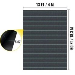 Driveway Fabric 13 Ft. X 60 Ft. Weed Block Fabric Heavy-Duty Underlayment Fabric For Driveway -Patio Furniture Shop vevor landscape fabric bztgb5oz4x18 3m01v0 40 1000