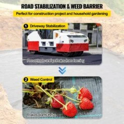 Driveway Fabric 13 Ft. X 60 Ft. Weed Block Fabric Heavy-Duty Underlayment Fabric For Driveway -Patio Furniture Shop vevor landscape fabric bztgb5oz4x18 3m01v0 44 1000