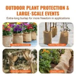 Burlap Fabric Roll, 14 In. X 150 Ft. And 50 X 50 High Density Wide Natural Burlap Fabric Rolls, Cabinet Type -Patio Furniture Shop vevor landscape fabric cmbj14inches3mbhiv0 44 1000