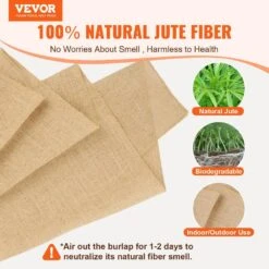 Burlap Fabric Roll, 14 In. X 30 Ft. And 50 X 50 High Density Wide Natural Burlap Fabric Rolls, Cabinet Type Accessory -Patio Furniture Shop vevor landscape fabric cmbj14inchesamk81v0 c3 1000