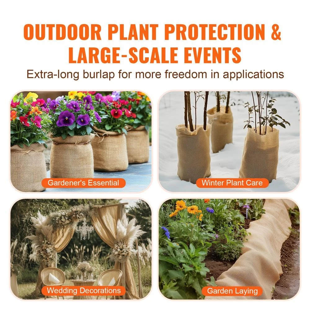 Burlap Fabric Roll Burlap Tree Wrap 40 In. X 300 Ft. For Crafts And Plants, Cabinet Type Accessory 7 Burlap Fabric Roll Burlap Tree Wrap 40 In. X 300 Ft. For Crafts And Plants, Cabinet Type Accessory - Image 5