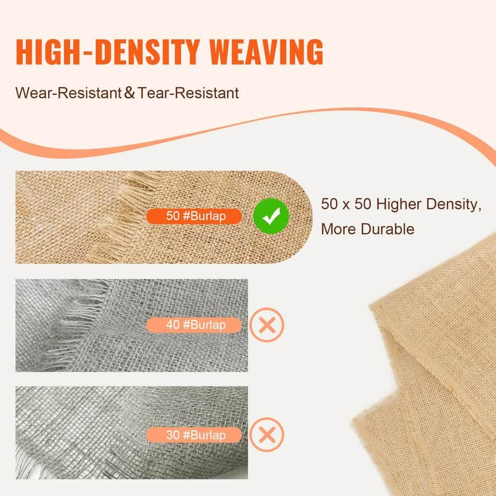 Burlap Fabric Roll Burlap Tree Wrap 40 In. X 300 Ft. For Crafts And Plants, Cabinet Type Accessory 5 Burlap Fabric Roll Burlap Tree Wrap 40 In. X 300 Ft. For Crafts And Plants, Cabinet Type Accessory - Image 3