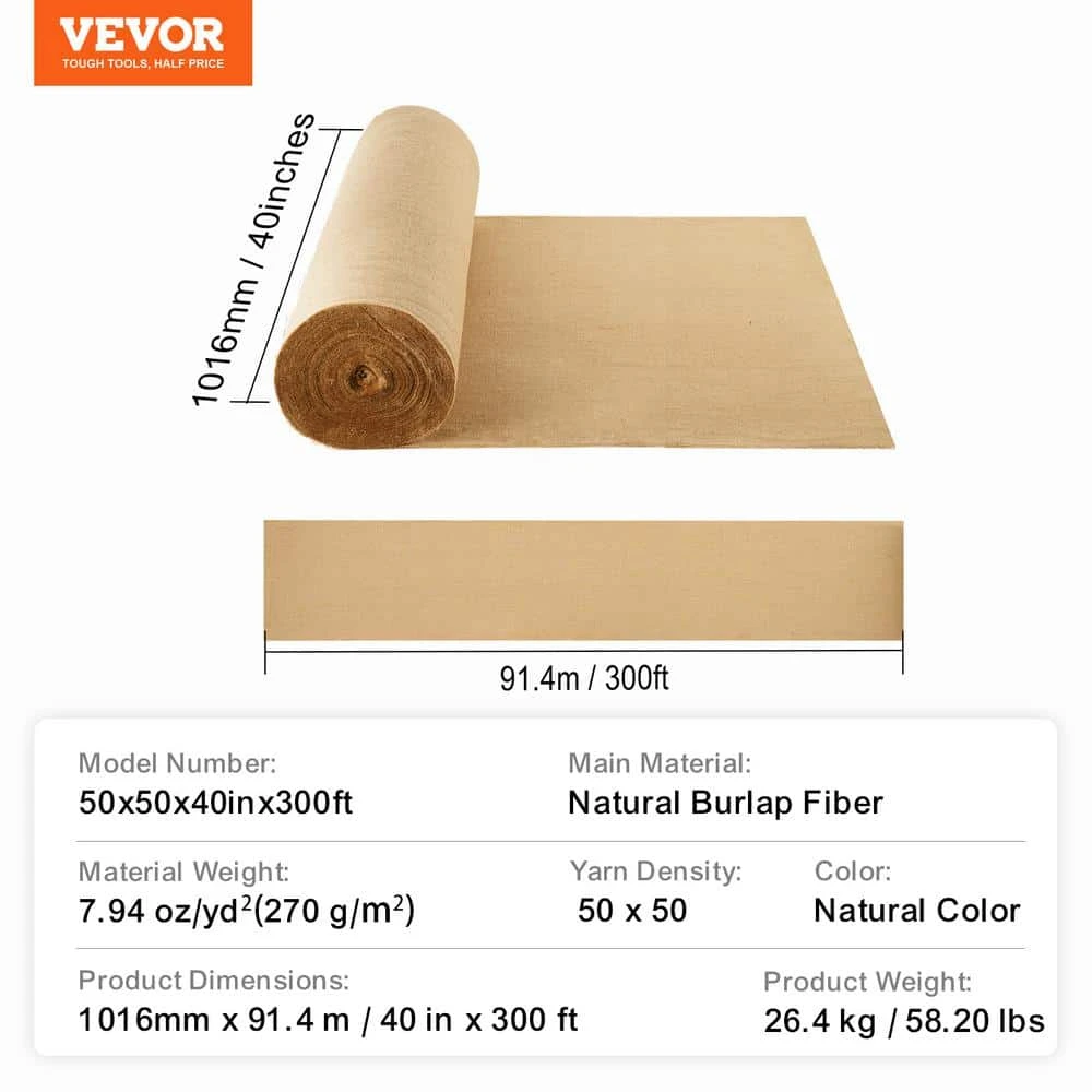 Burlap Fabric Roll Burlap Tree Wrap 40 In. X 300 Ft. For Crafts And Plants, Cabinet Type Accessory 9 Burlap Fabric Roll Burlap Tree Wrap 40 In. X 300 Ft. For Crafts And Plants, Cabinet Type Accessory - Image 7