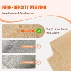 Burlap Fabric Roll 40 In. X 30 Ft. And 50 X 50 High Density Wide Natural Burlap Fabric Rolls, Cabinet Type Accessory -Patio Furniture Shop vevor landscape fabric cmbj40inchesqapn0v0 4f 1000
