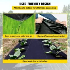 3 Ft. X 50 Ft. Premium Weed Barrier Fabric Heavy-Duty, Weed Barrier Landscape Fabric -Patio Furniture Shop vevor landscape fabric fcb 0 9m15 2m 5ozv0 1f 1000